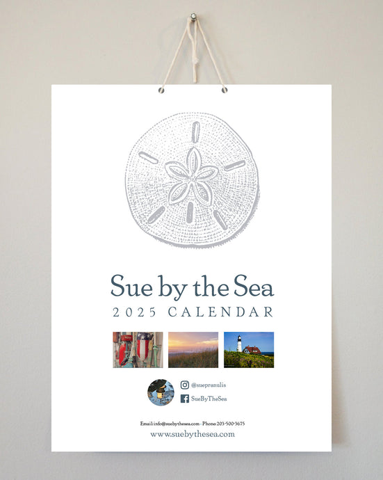 2025 Coastal New England Calendar with String