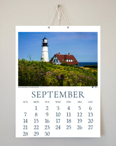 2025 Coastal New England Calendar with String